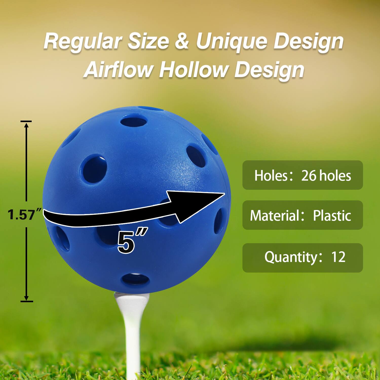 Regular Size & Unique Design, Airflow Hollow Design, Holes: 26 holes, Material: Plastic, Quantity: 12