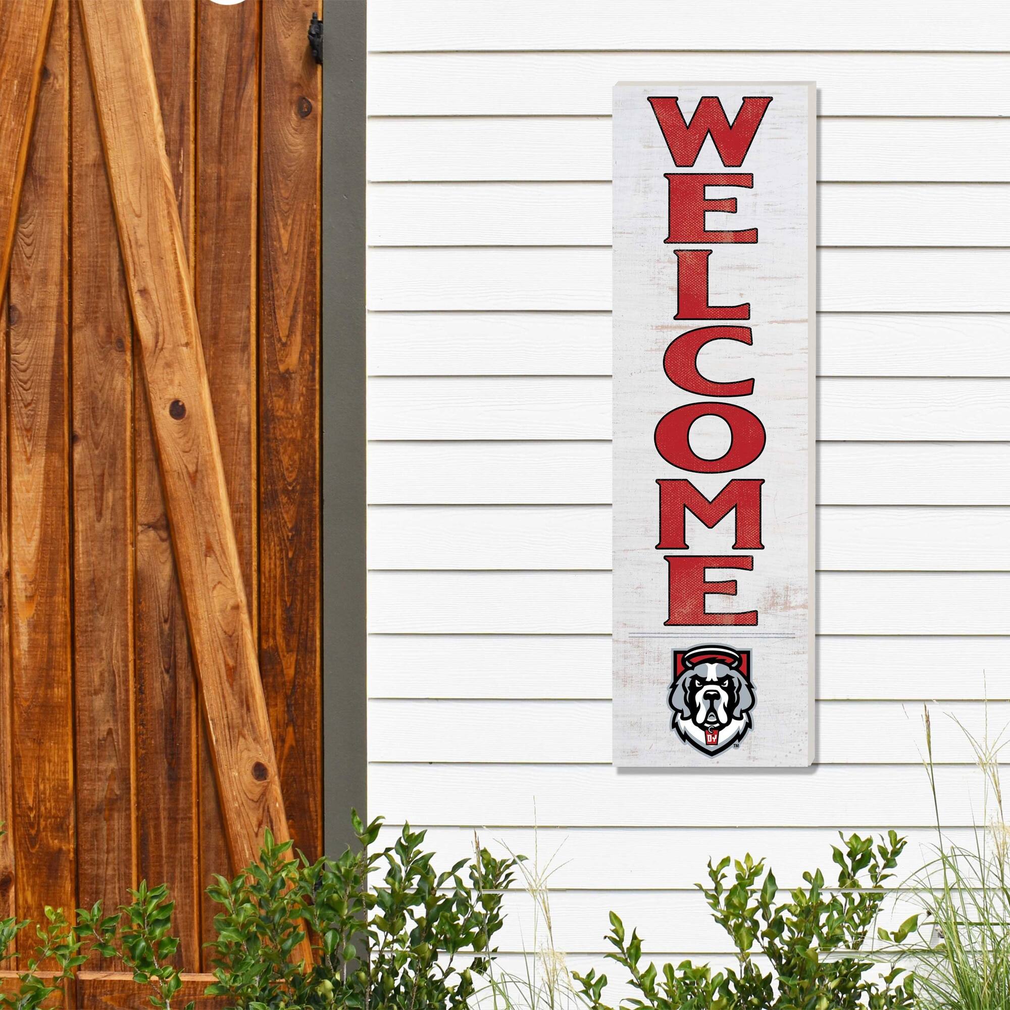Alt View 1. Jardine - D'youville Saints 10'' x 35'' Indoor/Outdoor Welcome Sign - White.