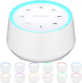 FINEAK - Sleep Sound Machine Noise Machines with Night Light - White