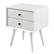 Angle. Walker Edison - 25” Modern Solid Wood 2 Drawer Nightstand - White.
