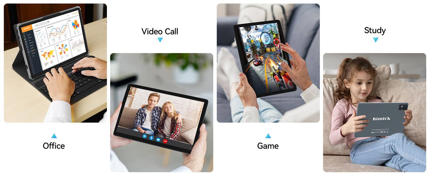 Sure, here is the corrected and grouped text:

- Office
- Video Call
- Game
- Study

Kimtek Office 4 Game KCX