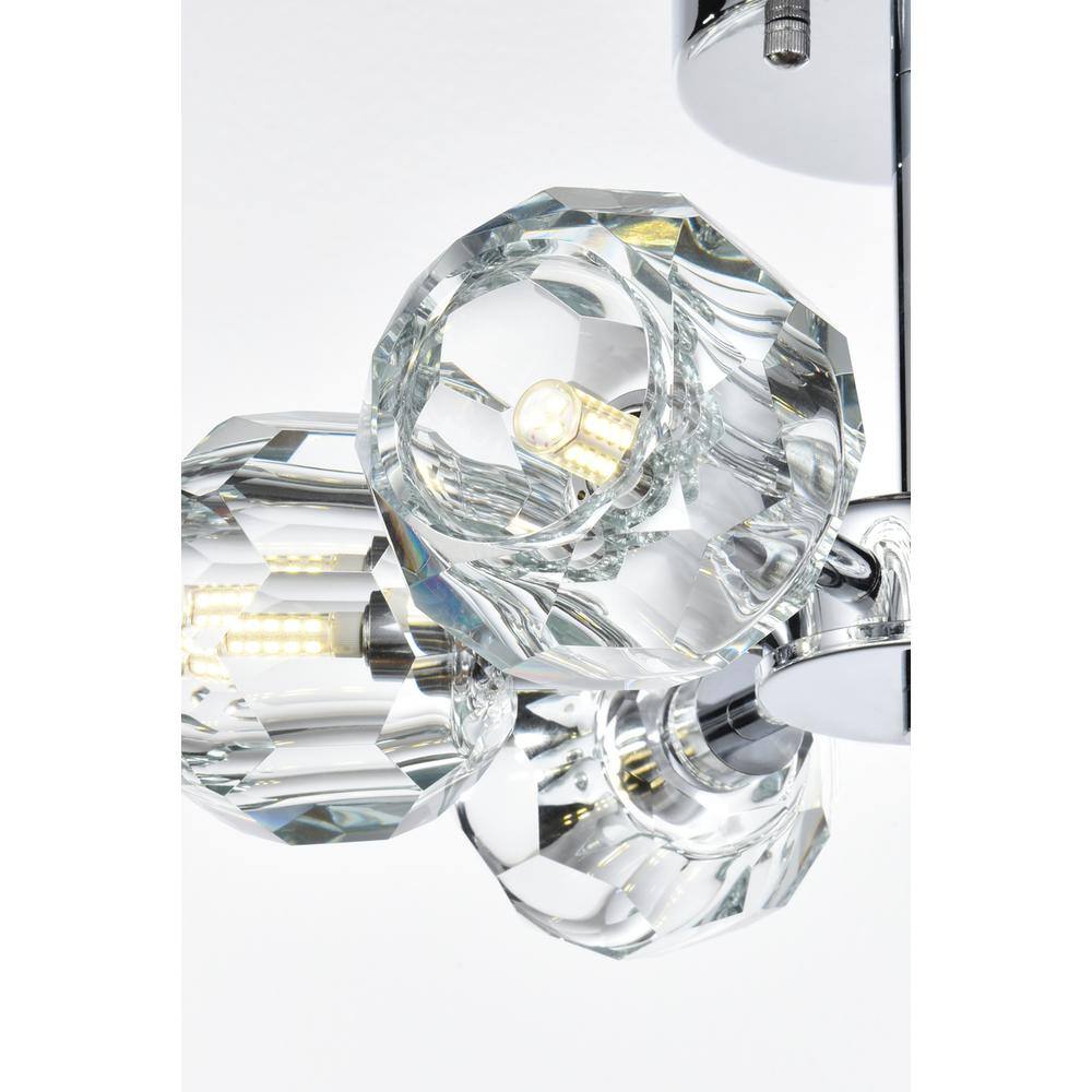 Alt View 2. Elegant Lighting - Eren 14 inch Flush Mount in Chrome - Chrome.