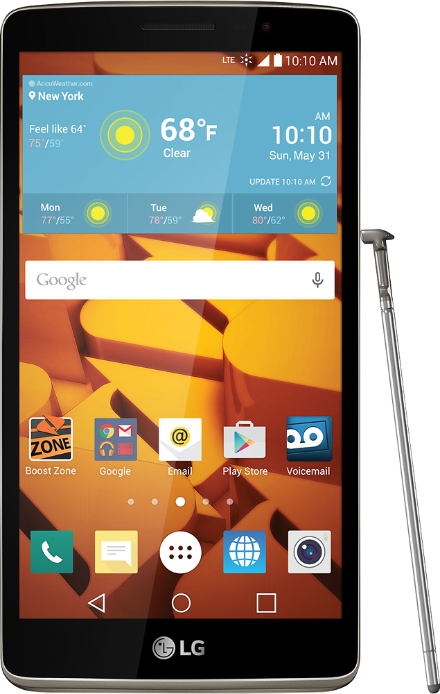 Best Buy: Boost Mobile LG G Stylo 4G with 8GB Memory Prepaid Cell Phone  Gray LGLS770ABB