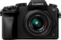 Panasonic - LUMIX G7 Mirrorless 4K Photo Digital Camera Body with 14-42mm f3.5-5.6 II Lens - DMC-G7KK - Black - Front_Zoom