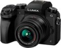 Left. Panasonic - LUMIX G7 Mirrorless 4K Photo Digital Camera Body with 14-42mm f3.5-5.6 II Lens - DMC-G7KK - Black.
