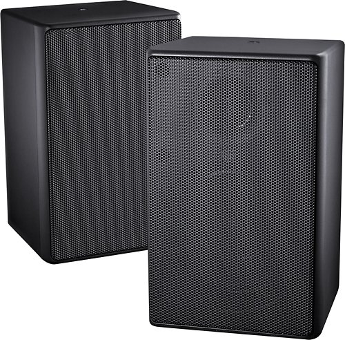 Scorch Contour Schep Insignia™ 2-Way Indoor/Outdoor Speakers (Pair) Black NS-OS112 - Best Buy