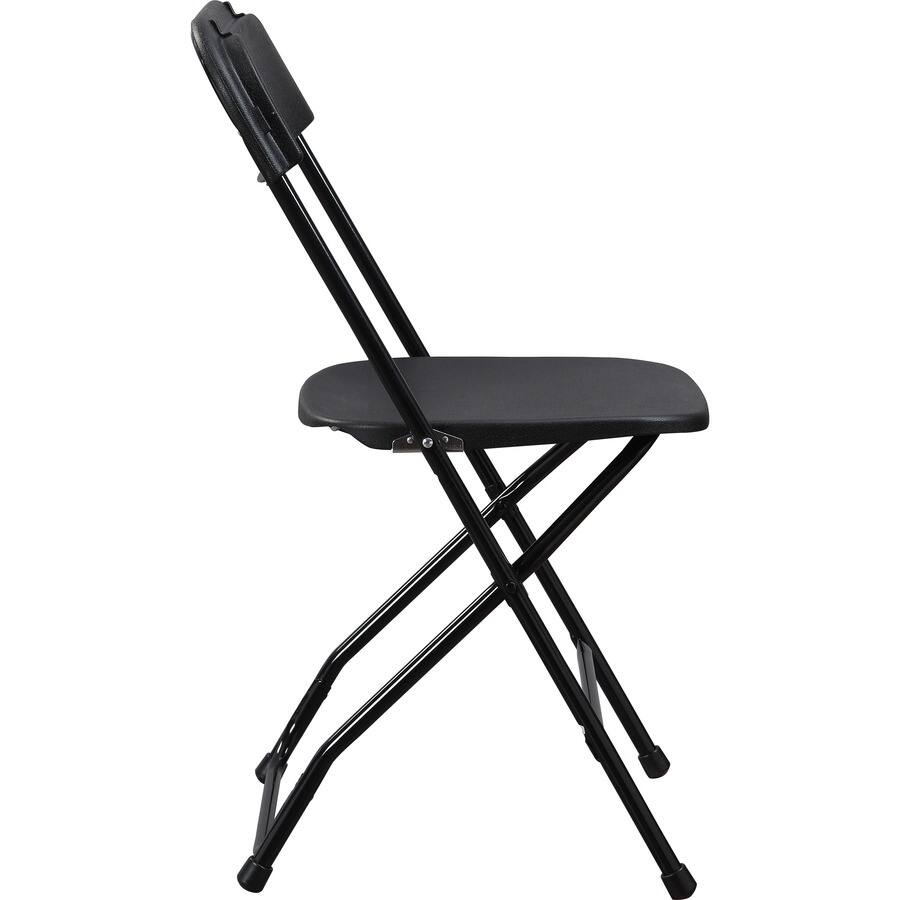 Left. Lorell - Lorell Injection molded Folding Chairs X Style Base Black Plastic 4 / Carton - Black.