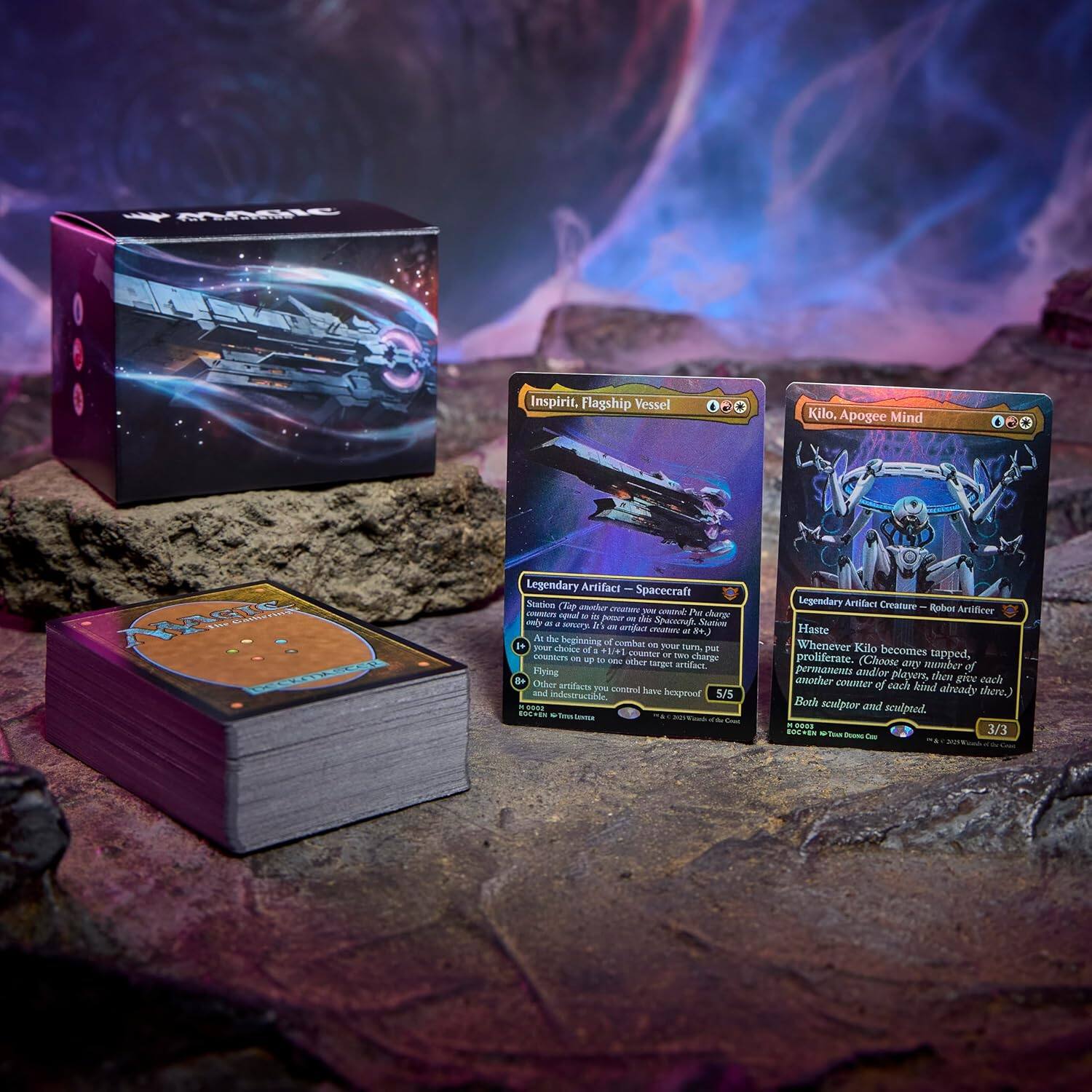MTANE Inspirit, Flagship Vessel  
Kilo, Apogee Mind  

Legendary Artifact - Spacecraft  
Legendary Artifact Creature - Robot Artificer  

Haste  
Whenever Kilo becomes tapped, choose a permanent and/or player. Give each other counter of each kind already there.  
Both sculptor and sculpted.  

3/3