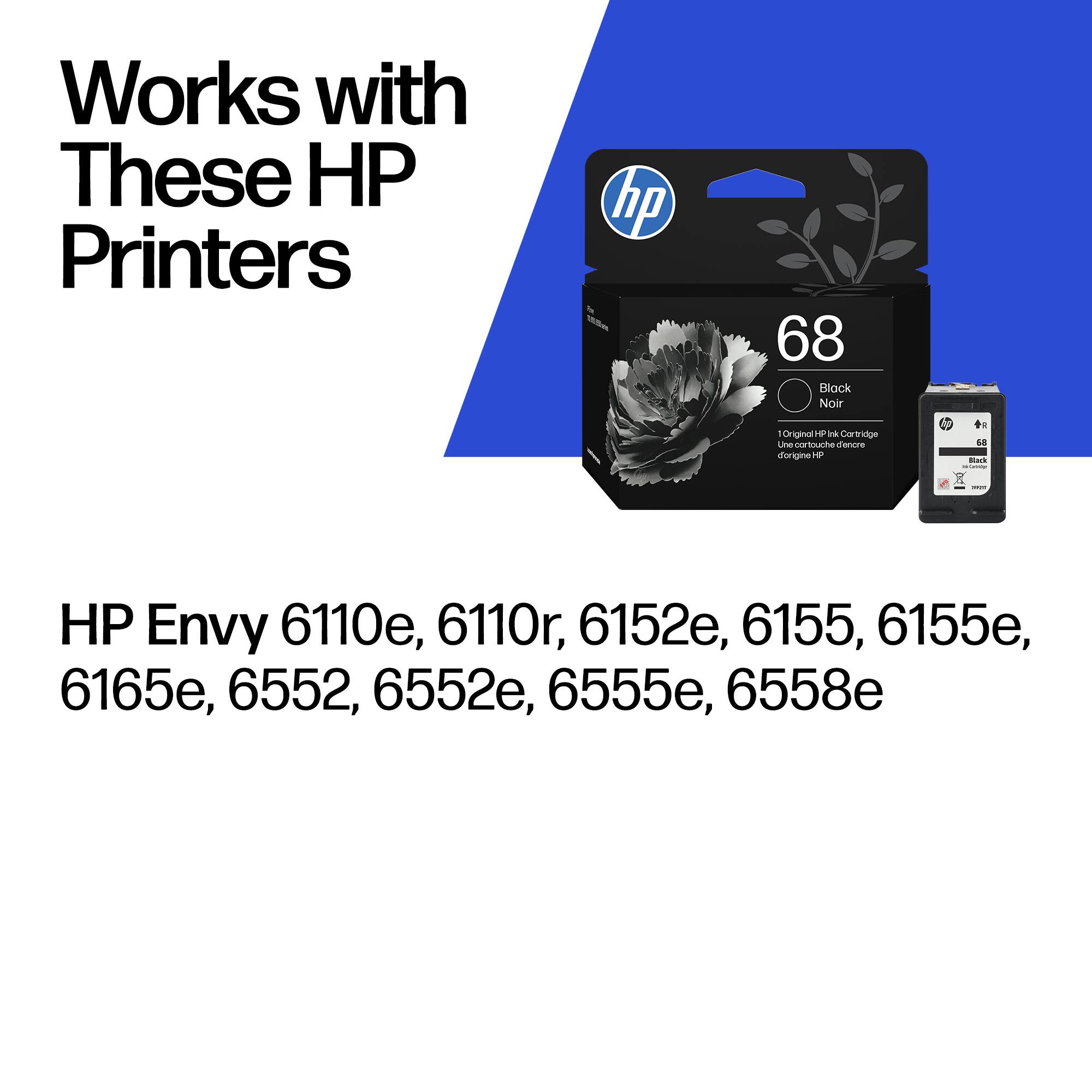 Works with These HP Printers

HP Envy 6110e, 6110r, 6152e, 6155, 6155e, 6165e, 6552, 6552e, 6555e, 6558e