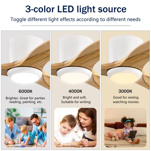 3-color LED light source

Toggle different light effects according to different needs

6000K
Brighter, Great for parties, reading, painting, etc.

4000K
Bright and soft, Suitable for writing

3000K
Good for resting, watching movies