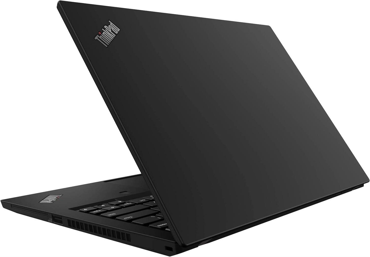 Angle. Lenovo - T14 G2 14" Refurbished Laptop - Intel 11th Gen Core i5 with 16GB Memory - Intel Iris Xe Graphics - 512GB SSD - Black.