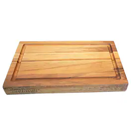EcoDecors - EcoDecors, FSC Certified Solid Edge Grain Teak Cutting Board 10" x 6" - Natural Edge Grain Teak