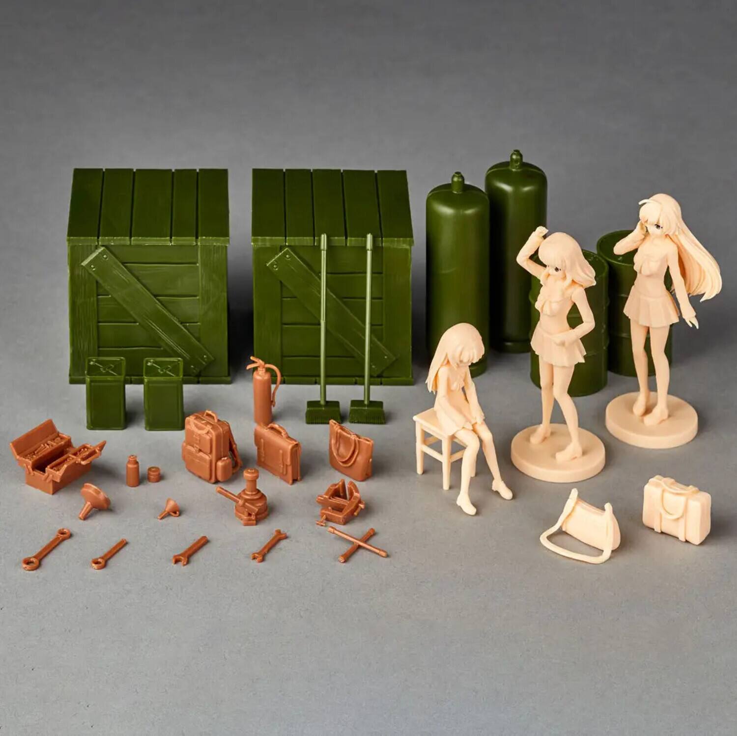Alt View 1. PopMarket - Girld und Panzer - ARTPLA - Last Chapter Garage Plastic Model Kit Set B   - COLLECTIBLES - Multicolor.