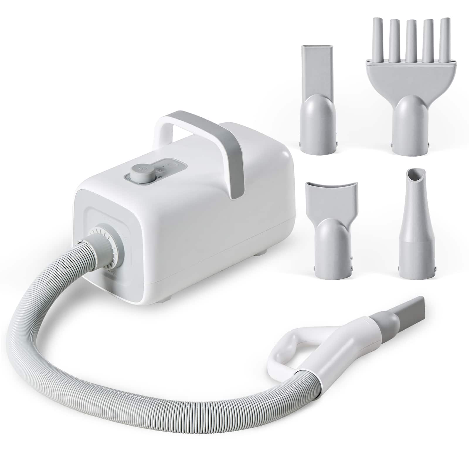 Bestier - 1550W High-Velocity Pet Dryer with Heater, Adjustable Speed & Temp, Dog Grooming Blower with 4 Nozzles