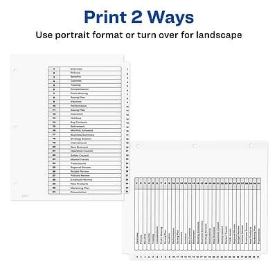Print 2 Ways  
Use portrait format or turn over for landscape