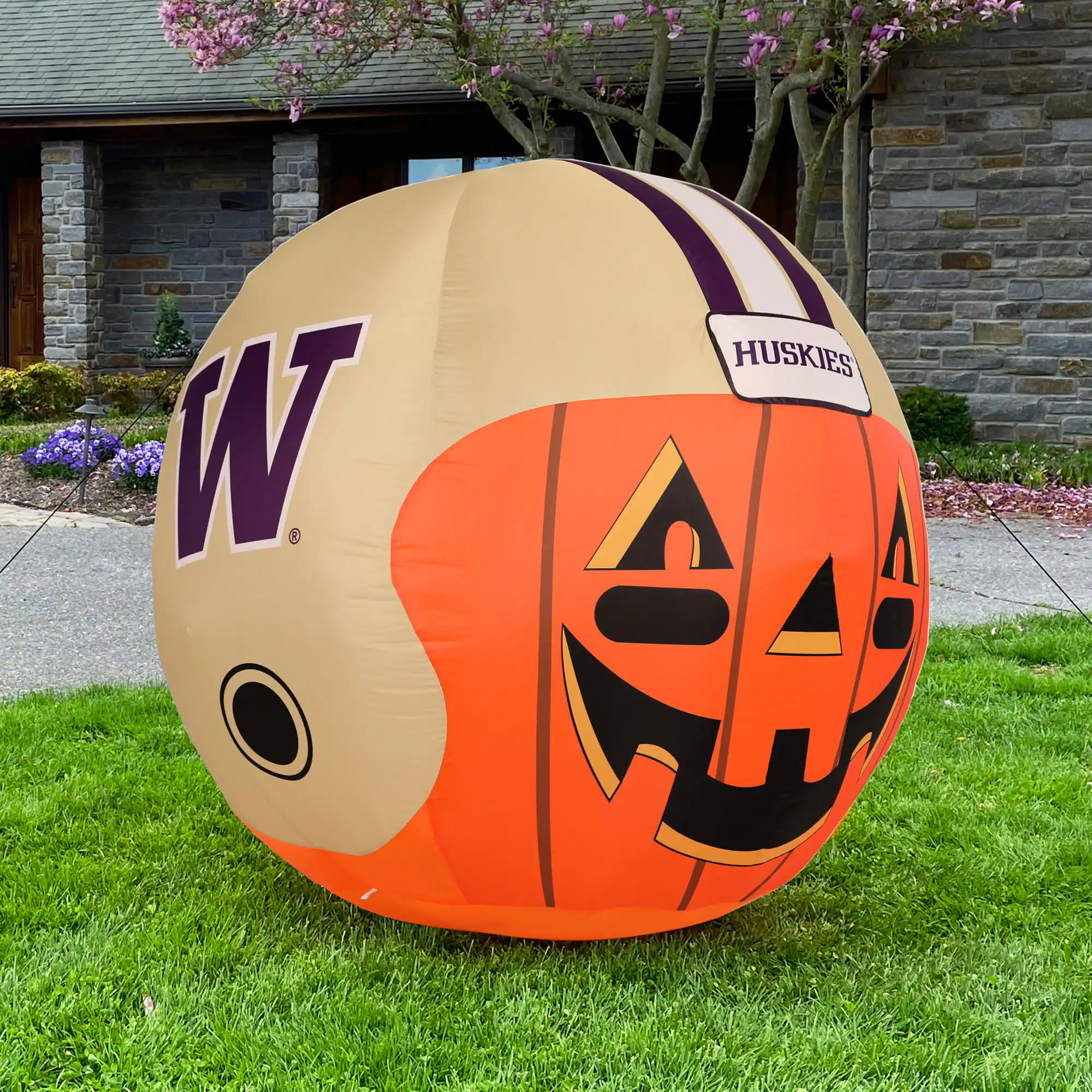 Alt View 1. Sporticulture - Washington Huskies Jack-O-Helmet Inflatable - Multicolor.