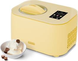 Chefman - Iceman Trio Ice Cream, Frozen Yogurt, and Italian Ice Maker, No Pre-Freezing, Two Inserts Included - Butter
