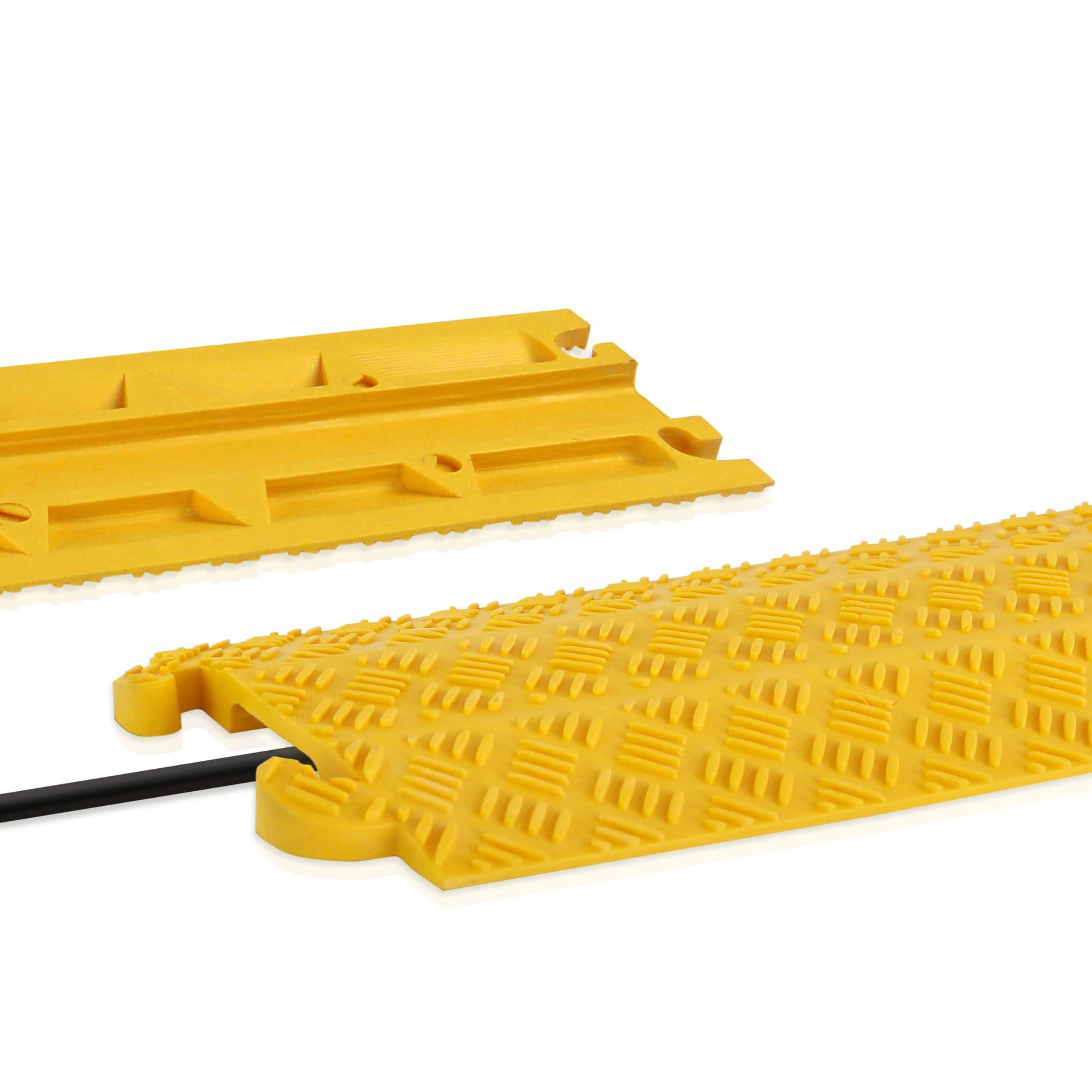 Pyle - Heavy Duty Cable Protection Ramp Cover - Single Channel, Supports 11,000 lbs