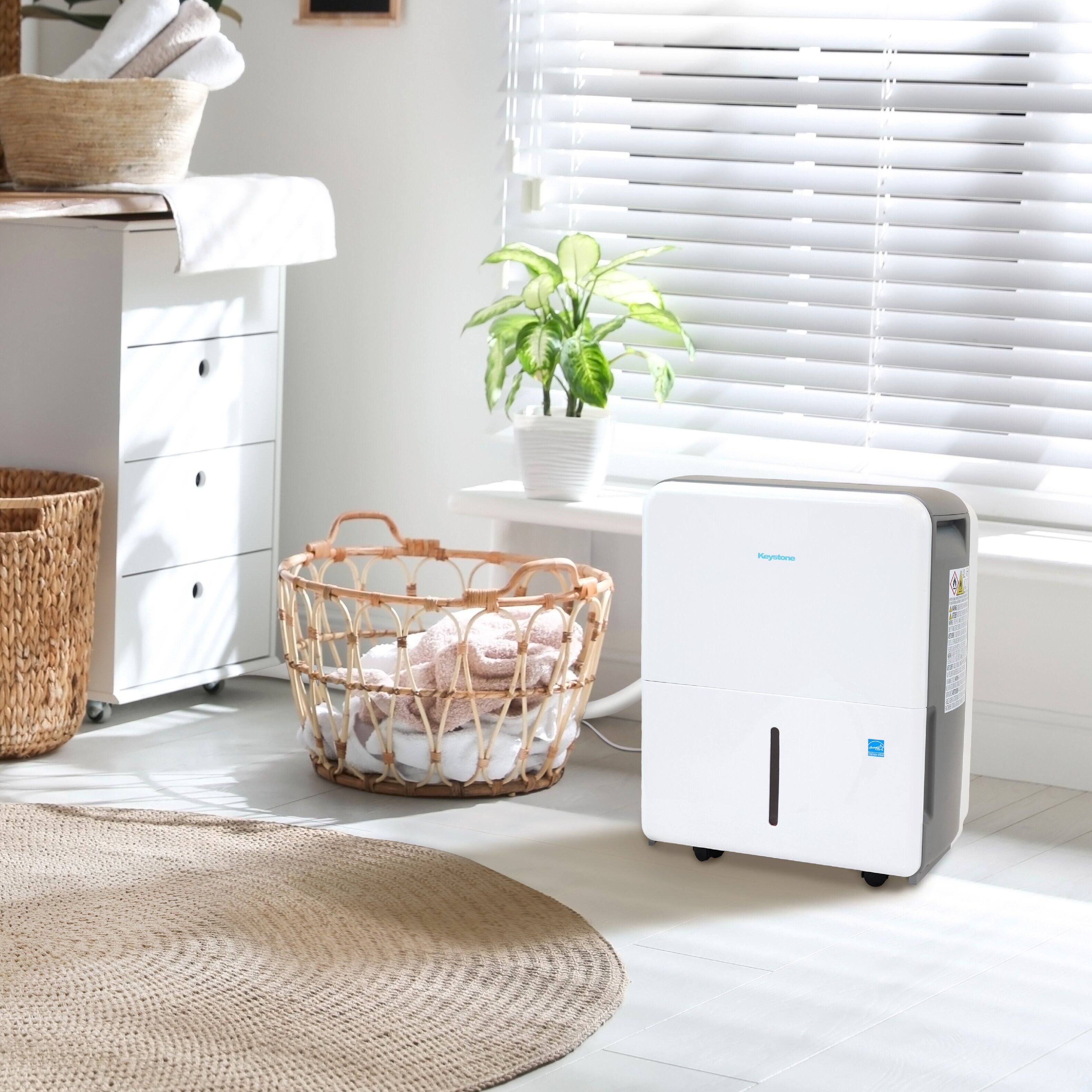 Alt View 6. Keystone - 50 Pint 7.2 Quart Capacity Dehumidifier with Electronic Controls - White.