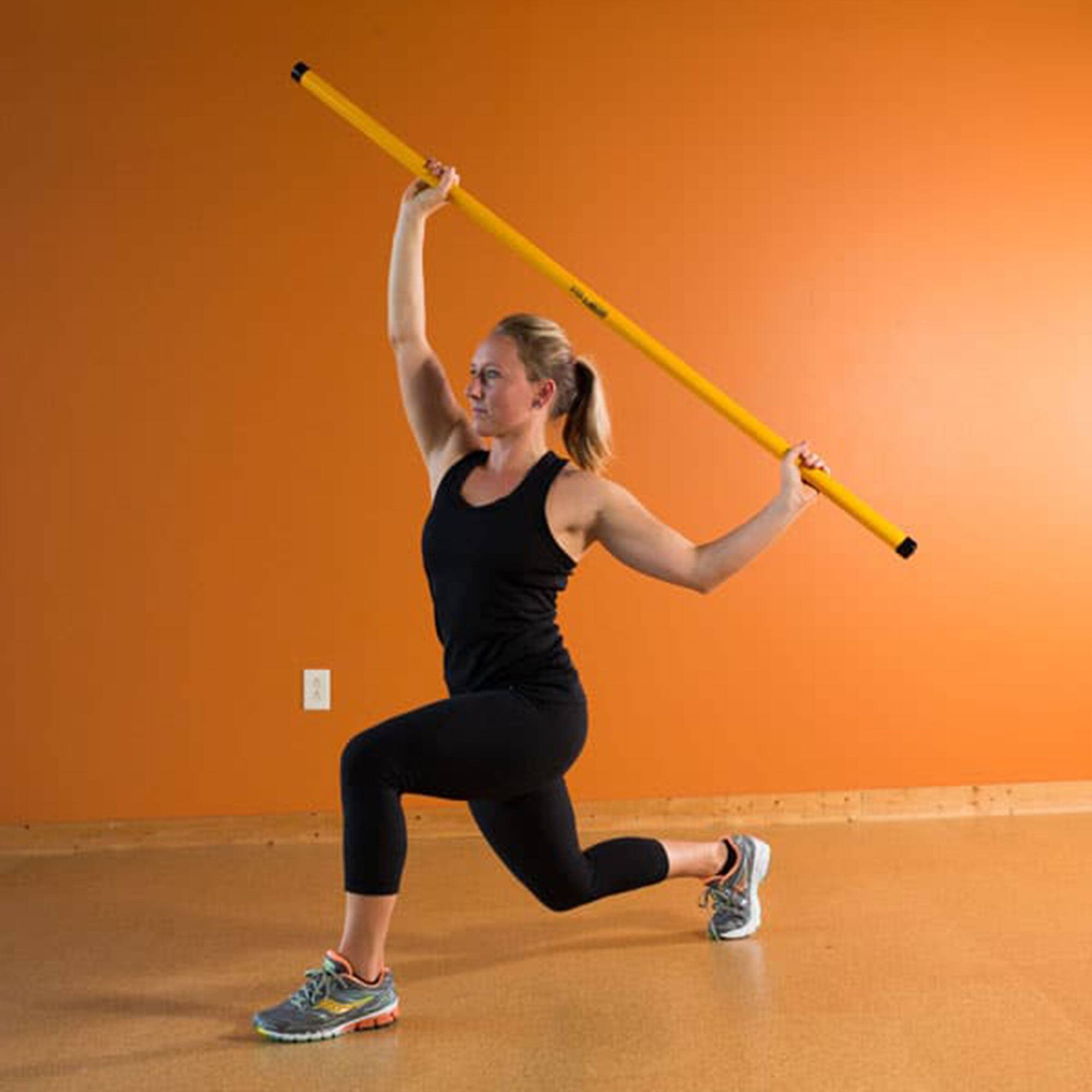 Alt View 2. Prism Fitness - Prism Fitness 5 Pound Smart Stick for Balance, Alignment, and Range of Motion - Yellow.