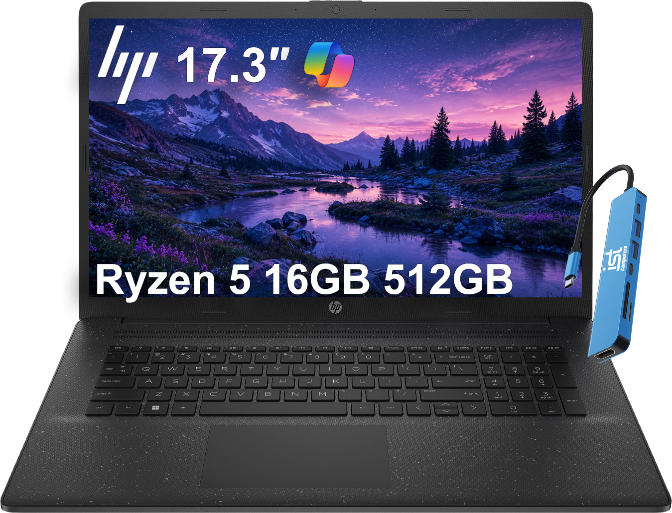 17.3"  
Ryzen 5 16GB 512GB  
hp  
LS Computers