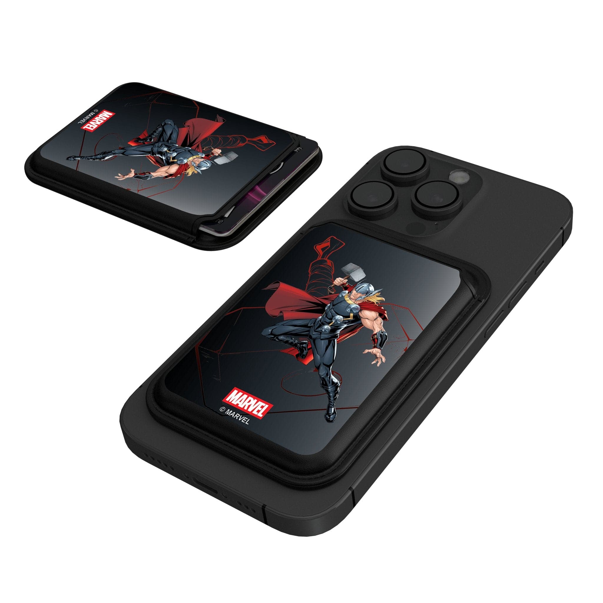 Keyscaper - Marvel MechLine Black Magnetic Credit Card Wallet - Thor