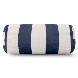 Majestic Home - Bolster Pillow Vertical Stripe Navy - Blue