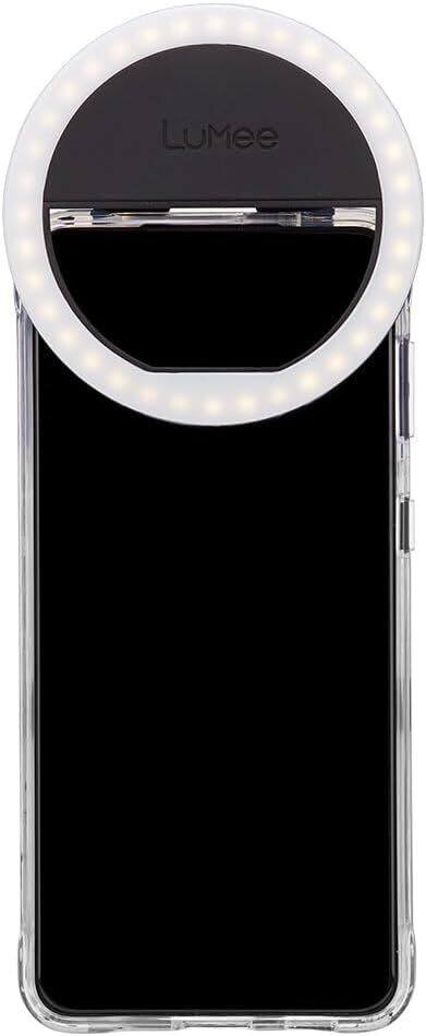 Angle. LuMee - LuMee Studio Led Clip Light | Portable Rechargeable LED Ring Light | Color: Black.