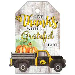 Fan Creations - Iowa Hawkeyes 11'' x 19'' Gift Tag Truck Sign - White