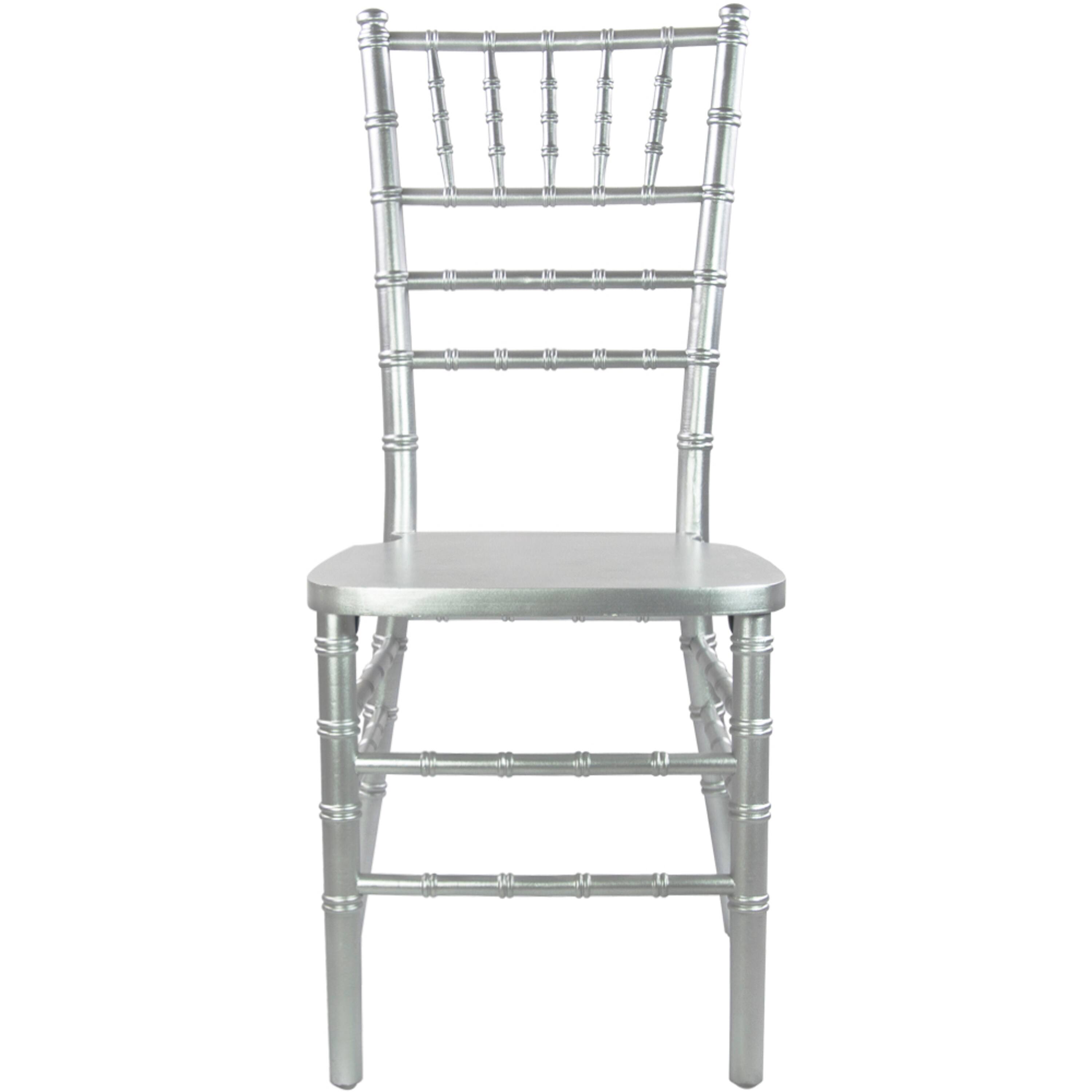 Alt View 3. Emma + Oliver - Wood Chiavari Chair - Silver.