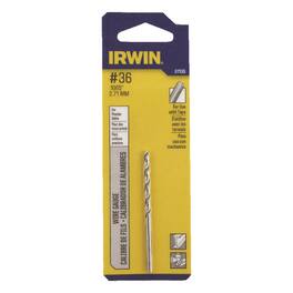 Irwin - 36 X 2-1/2 in. L High Speed Steel Jobber Length Wire Gauge Bit Straight Shank 1 pk
