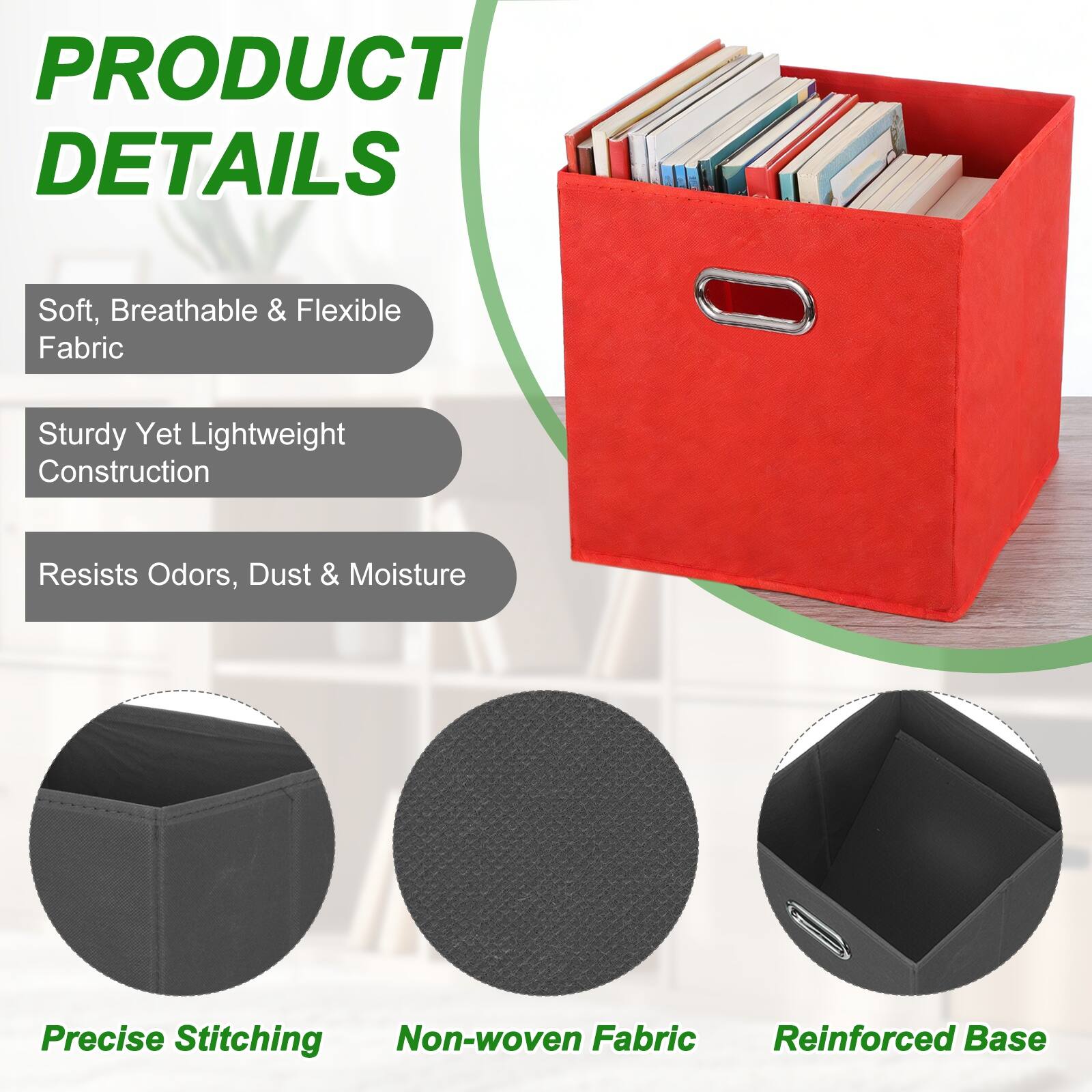 PRODUCT DETAILS

- Soft, Breathable & Flexible Fabric
- Sturdy Yet Lightweight Construction
- Resists Odors, Dust & Moisture
- Precise Stitching
- Non-woven Fabric
- Reinforced Base