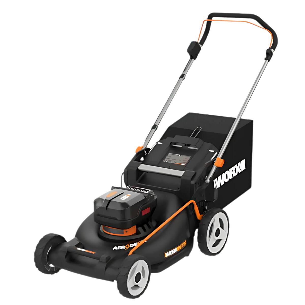 WORX - Nitro WG752 40V Power Share PRO 21" Cordless Push Lawn Mower (Batteries & Charger Included) - Black