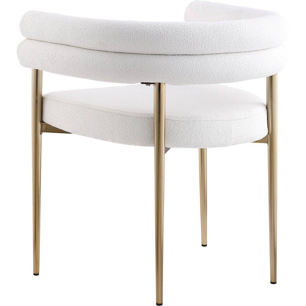 Alt View 1. Meridian Furniture - Brielle Cream Boucle Fabric Dining Chair, Set of 2 - Beige.