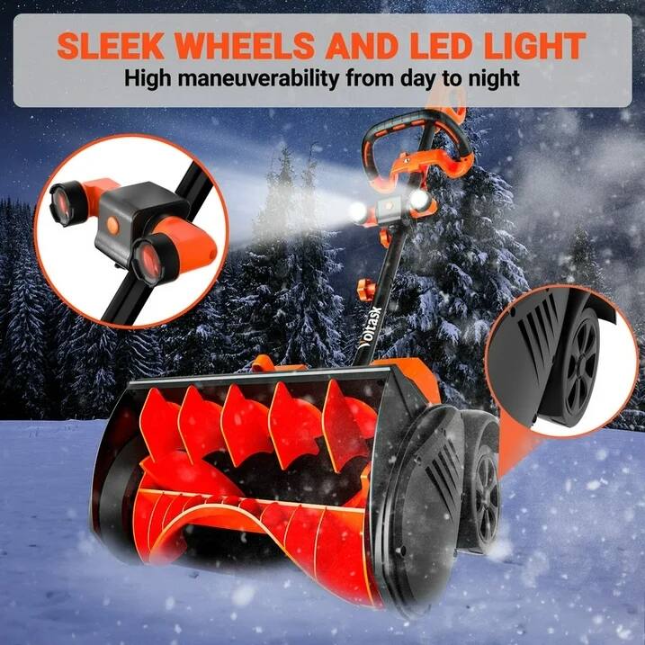 SLEEK WHEELS AND LED LIGHT  
High maneuverability from day to night
