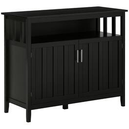Homcom - Sideboard Buffet Cabinet, Coffee Bar Cabinet with 2 Doors and Adjustable Shelves for Kitchen Entryway Living Room - Black