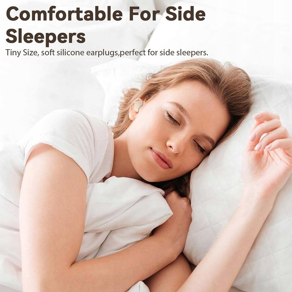 Comfortable For Side Sleepers

Tiny Size, soft silicone earplugs, perfect for side sleepers.