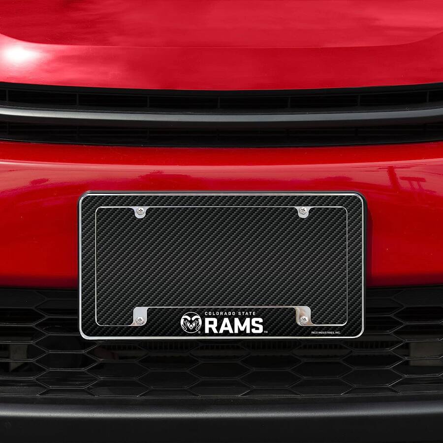 Only Rams Rear Plate Rico Industries Colorado State Rams Chrome Metal License Plate Frame ...