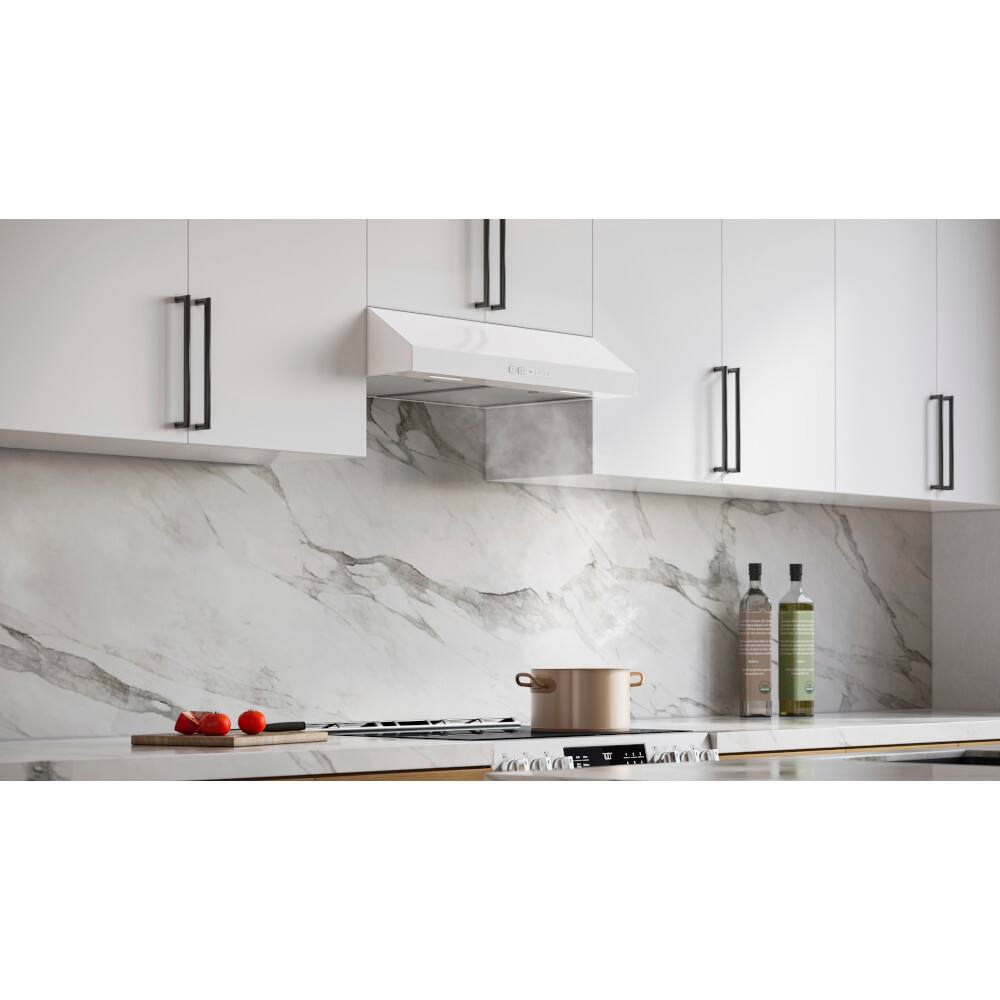 Alt View 10. Broan - Broan-NuTone 30-Inch Under Cabinet Range Hood, ENERGY STAR, 350 Max Blower CFM - White.