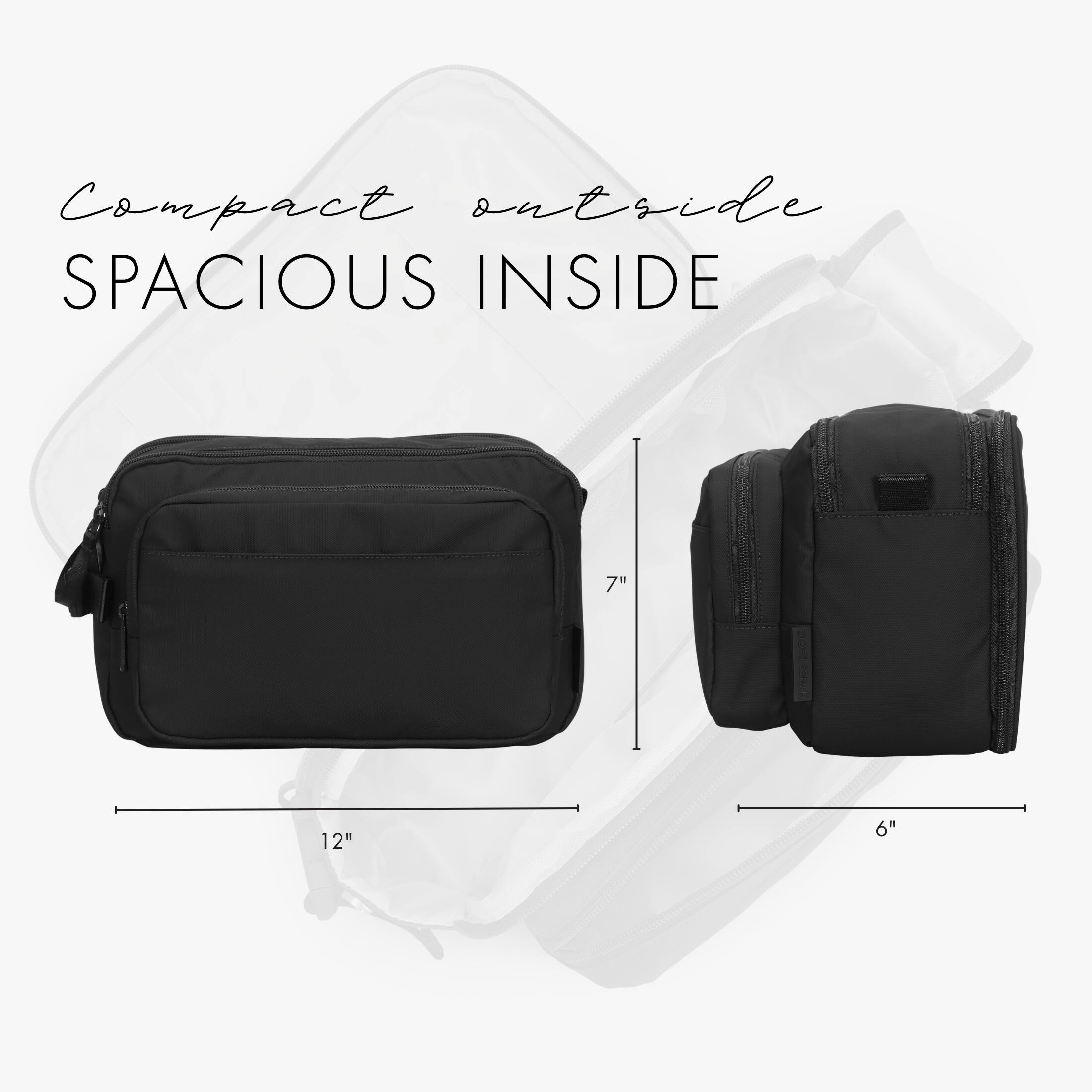 Compact outside  
SPACIOUS INSIDE  
7"  
12"  
6"