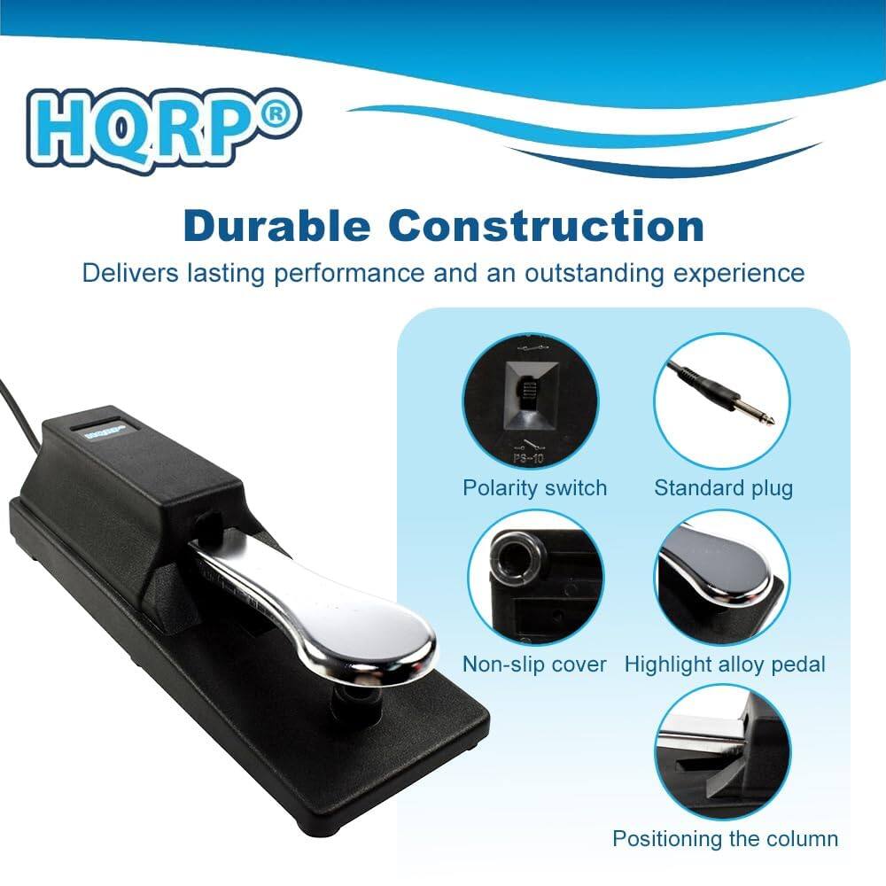 HQRP Durable Construction Delivers lasting performance and an outstanding experience

- PS-10 Polarity switch
- Standard plug
- Non-slip cover
- Highlight alloy pedal
- Positioning the column