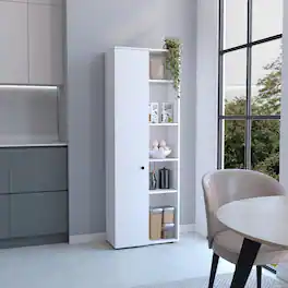 TuHome - Hoyt Multistorage Kitchen Pantry - White