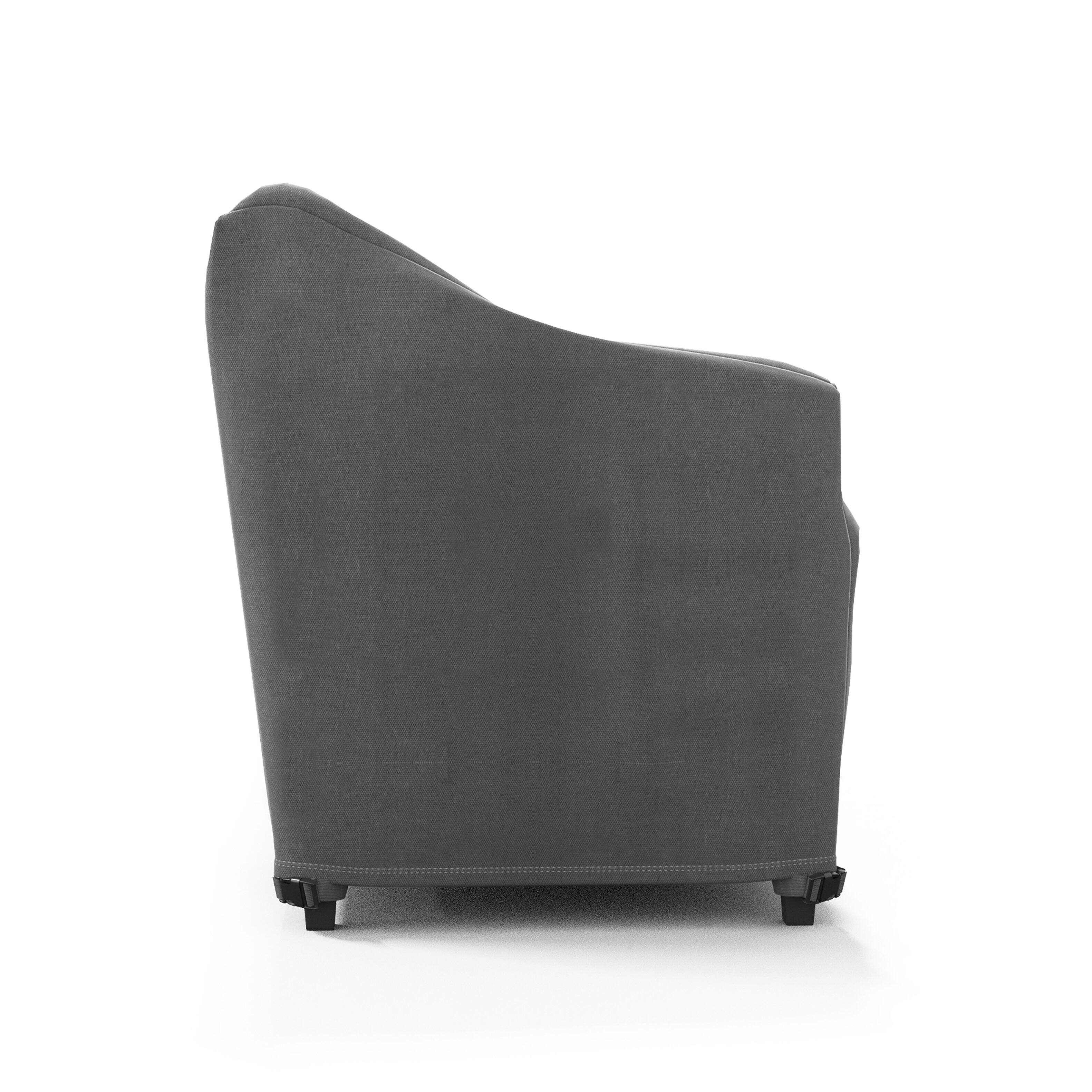 Left. KHOMO GEAR - Heavy-Duty Patio Sofa Cover, Waterproof Outdoor Furniture Protector, Fade & Weather Resistant – 32.5" H x 88" W x 31" D - Grey.