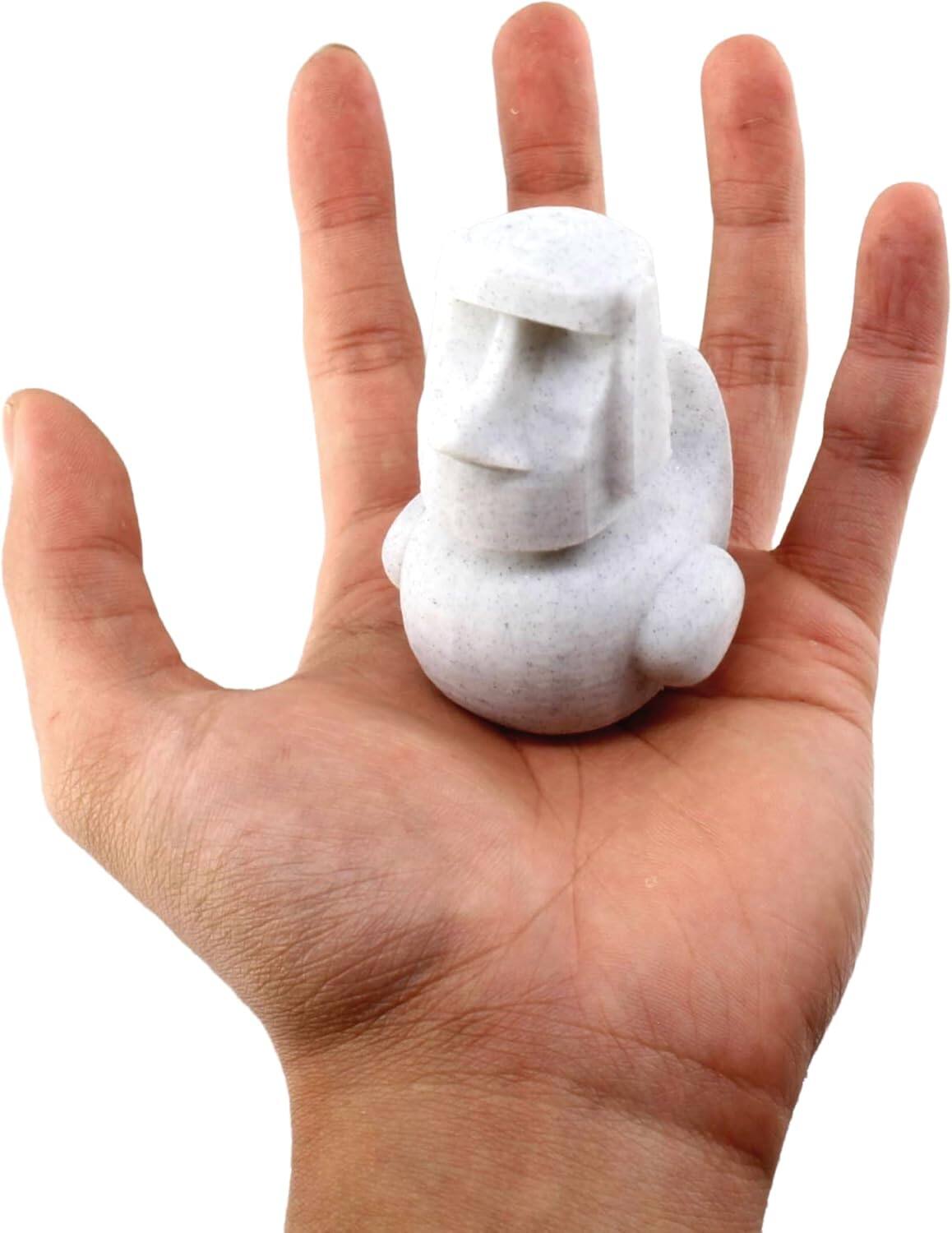 Back. JuzToys - Moai Duck Figurine, 4x4 Ducking, Fun Car Dashboard Accessory, Easter Island Stone Head Duck, Ducks for Cars by PowerTRC - White.