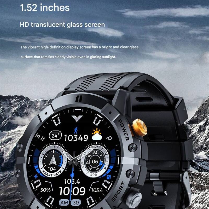 1.52 inches HD translucent glass screen

The vibrant high-definition display screen has a bright and clear glass surface that remains clearly visible even in glaring sunlight.