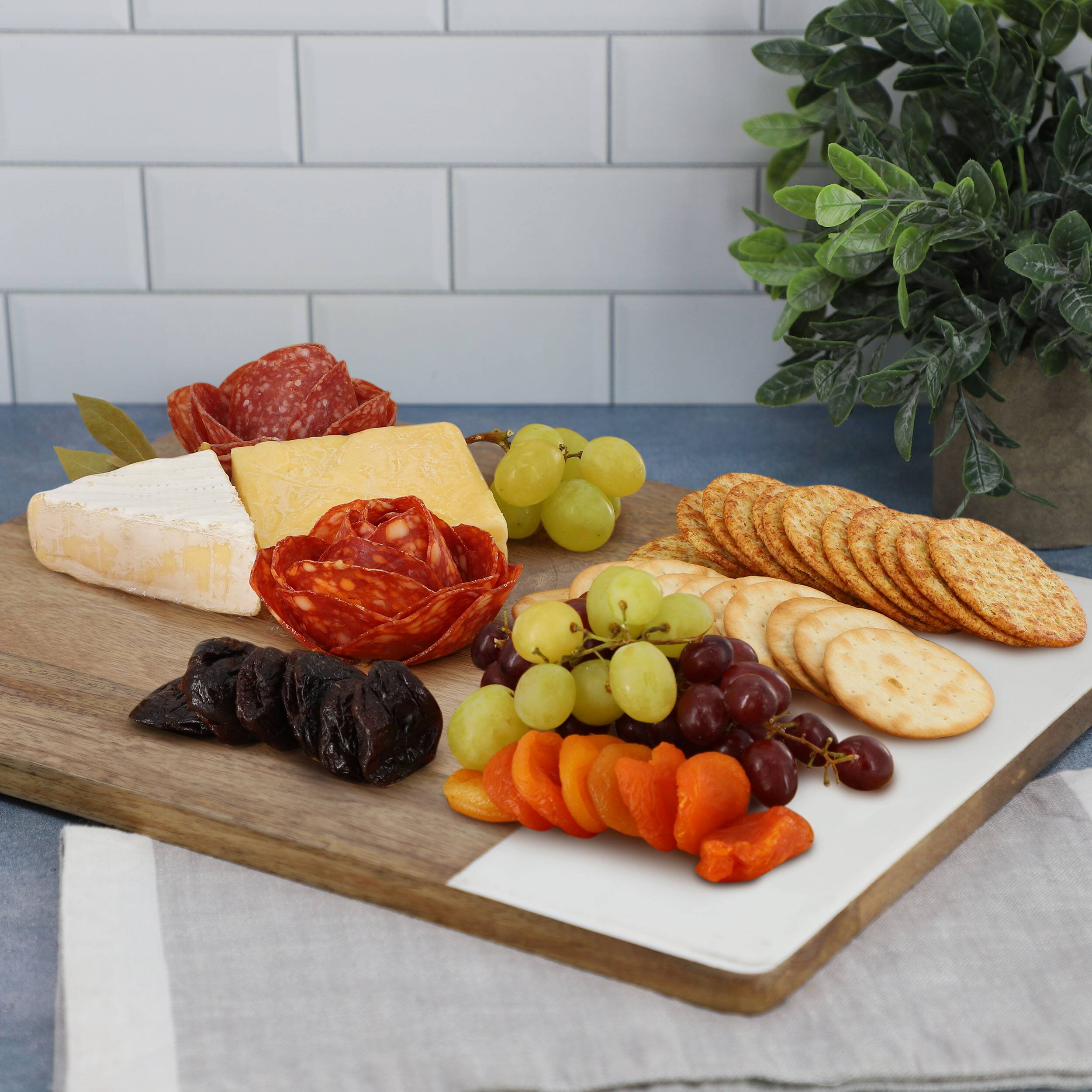 Alt View 5. Gibson - Gibson Home 16 Inch Duo Tone Rectangular Wood Serving Platter - Brown.