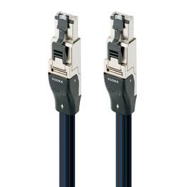 AudioQuest - Vodka RJ/E 16.4' Digital Ethernet Cable with RJ45 to RJ45 Connectors - Black with Blue Stripes