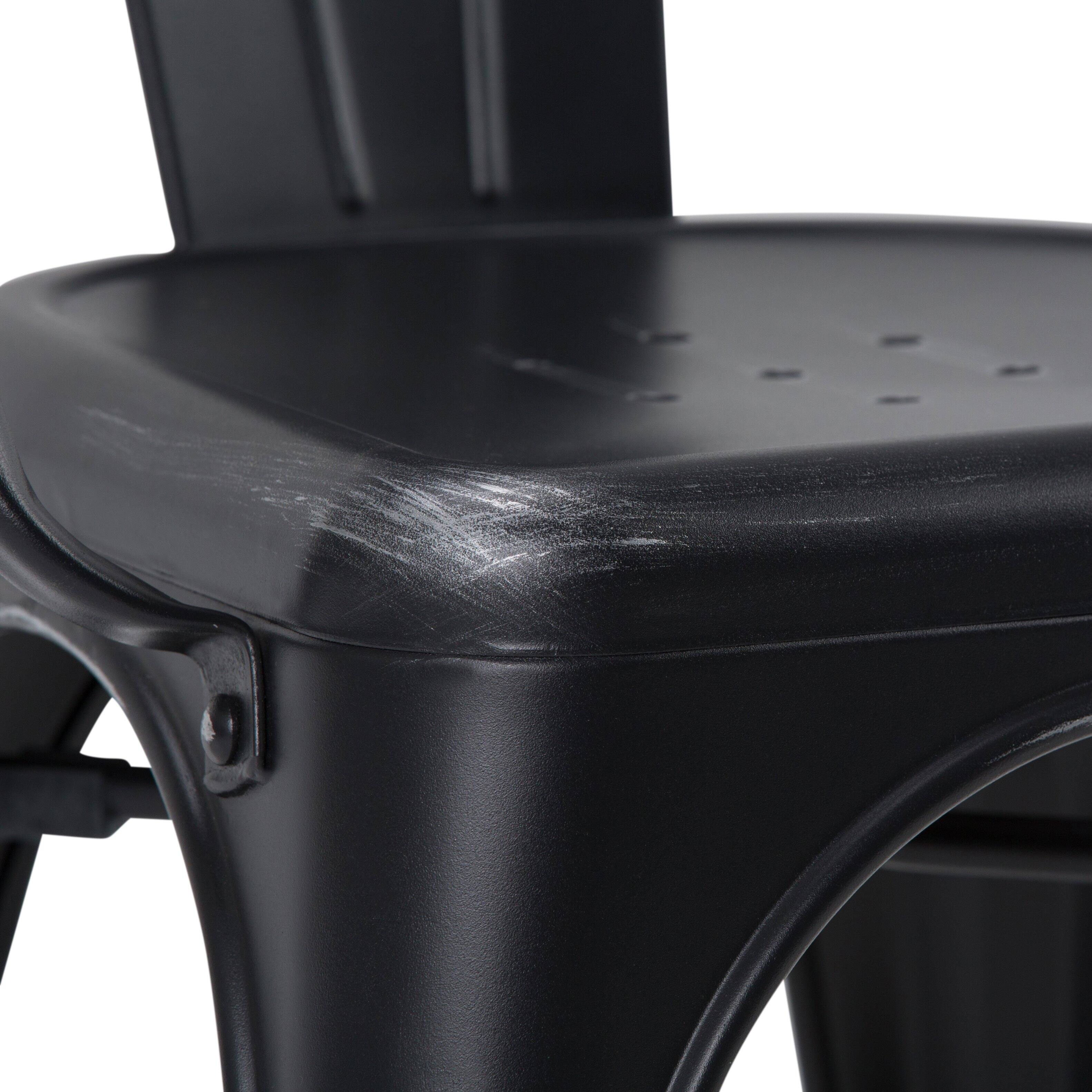 Alt View 6. Simpli Home - Larkin / Watkins 7-Piece Dining Set - Distressed Black and Silver.