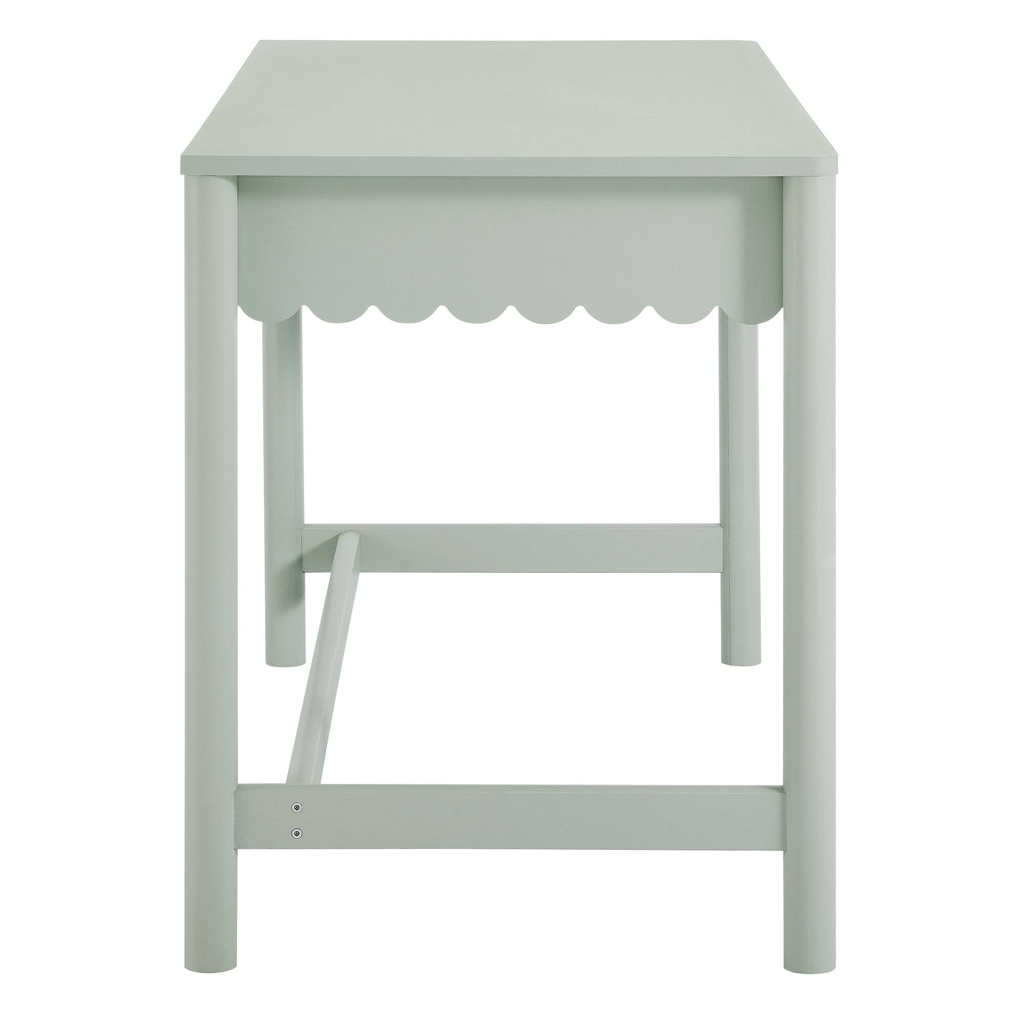 Alt View 3. Modway - Emmeline 1-Drawer Scallop Writing Desk by Modway - Sage.