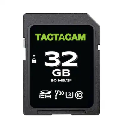 TACTACAM
32 GB
90 MB/S*
SDHC
V30
I
U3
10